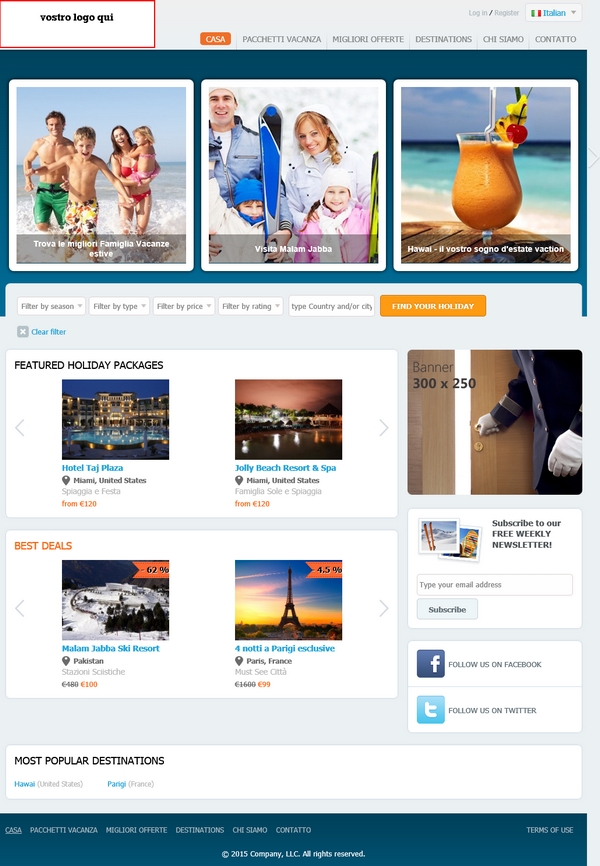 home page gestione agenzia viaggi programma per la vendita online di viaggi e pacchetti turistici